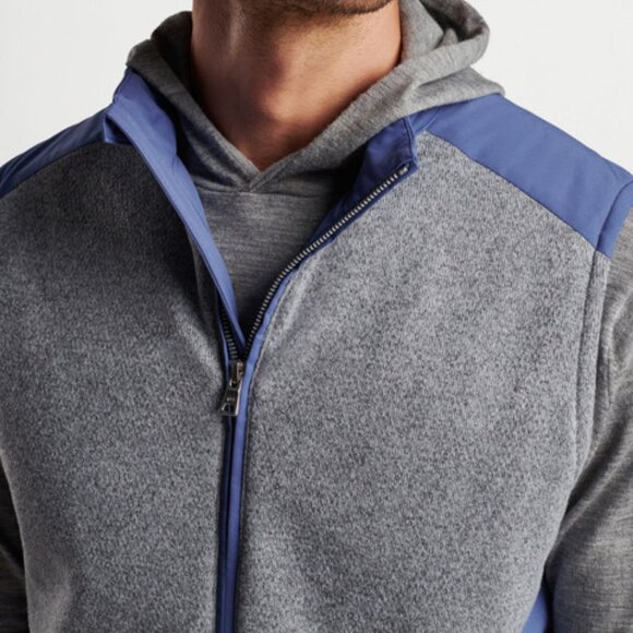 NWT!! Peter Millar Crown Crafted Cambridge Gale Gray/Blue Pearl Two-Way Zip Vest - Picture 5 of 12